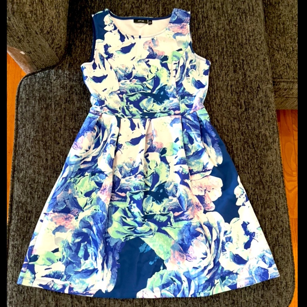 Apt. 9 Blue Dress with White Flowers